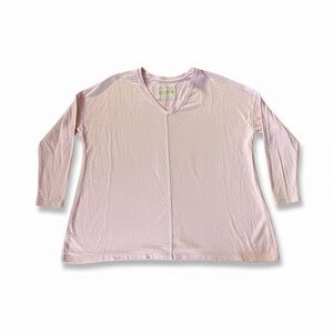 Lilly Pulitzer Luxletic Pink Long Sleeve Top XS • Soft Stretch Athleisure Tee